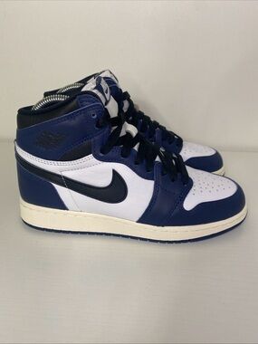 Nike Air Jordan 1 Retro High Navy and White Sneakers